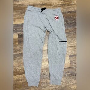 Disney Parks Forever Collection Junk Food Mickey Sweatpants Large Grey WDW Sz L